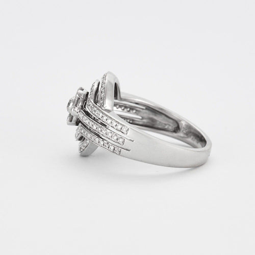 Bague Bague or gris et diamants 58 Facettes DV2796-3