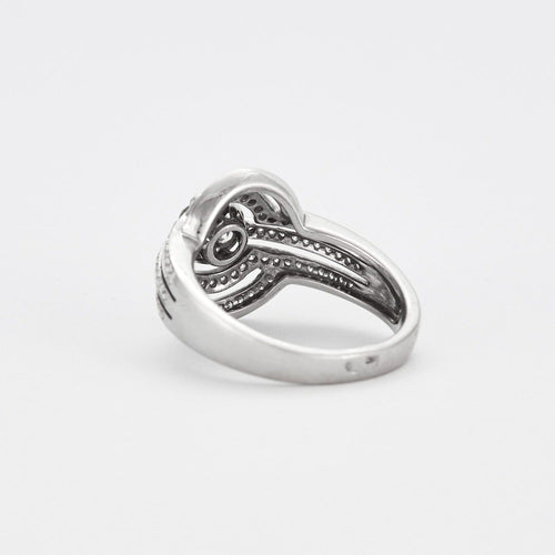 Bague Bague or gris et diamants 58 Facettes DV2796-3