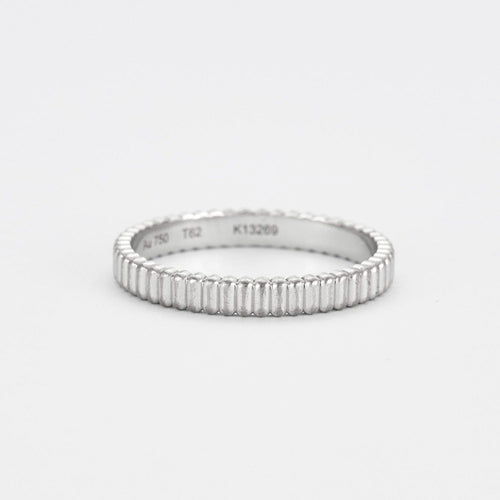 Bague Boucheron - Bague Alliance Grosgrain or blanc 58 Facettes DV2023-2