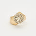 Bague 54 Bague fleur diamants sertis sur or jaune 14 carats 58 Facettes DV2289-4