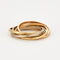 Bague 51 CARTIER Bague Trinity cinq anneaux en or de trois couleurs 58 Facettes DV0637-1-51-2
