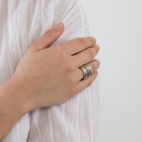 Bague 52 MAUBOUSSIN - Kiff & Kiss - Bague or blanc, diamants 58 Facettes DV3538-5