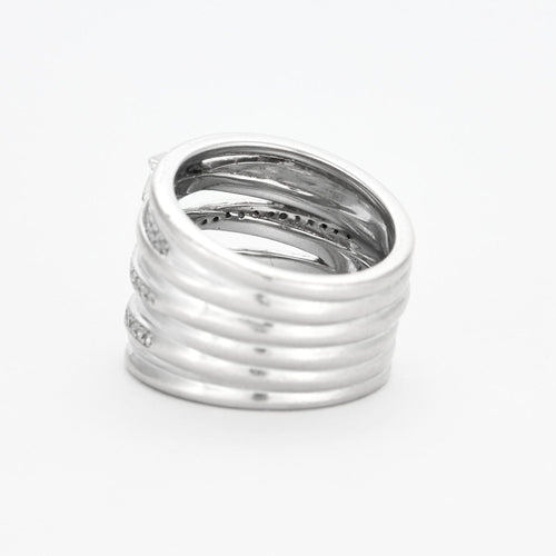 Bague 52 MAUBOUSSIN - Kiff & Kiss - Bague or blanc, diamants 58 Facettes DV3538-5