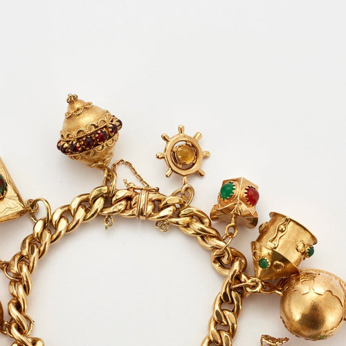 Bracelet Important Bracelet gourmette et pampilles en or jaune 58 Facettes DV0647-7