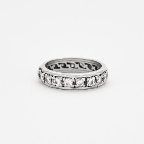 Bague 50 Alliance en or gris et diamants 58 Facettes DV0647-1