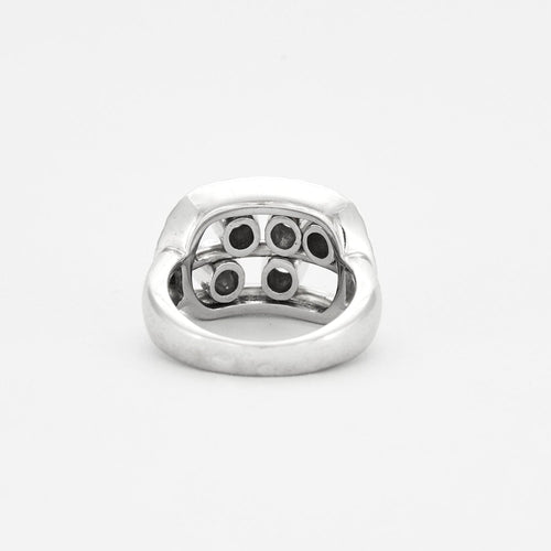 Bague 46 Bague en or gris et diamants mouvementés 58 Facettes DV3358-4