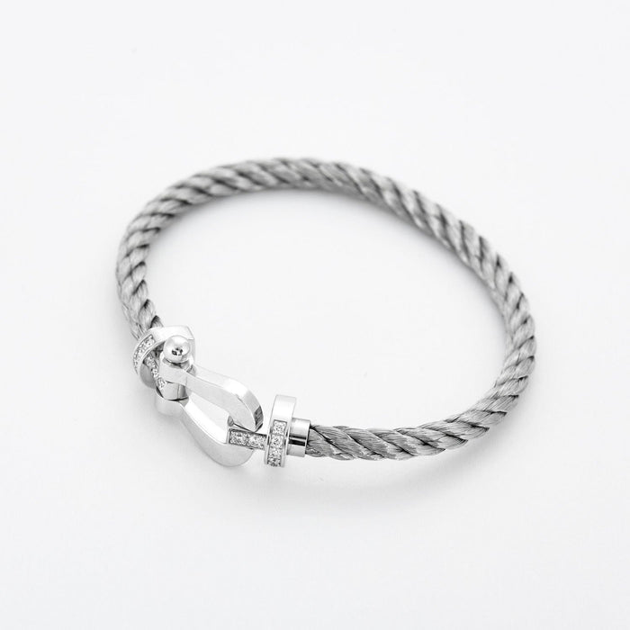 Bracelet FRED - Bracelet Force 10 en or gris et diamants 58 Facettes DV3292-2