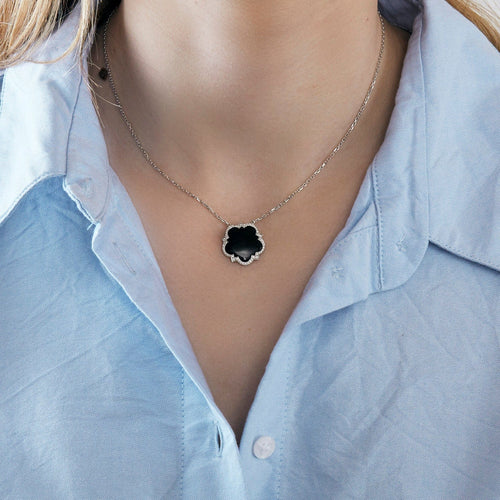 Collier Collier en or girs onyx et diamants 58 Facettes DV3673-3