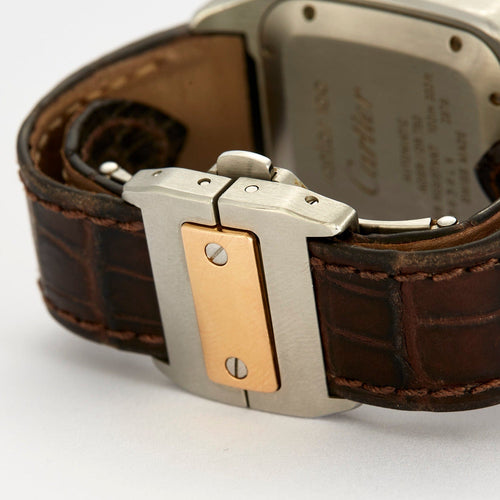 Montre CARTIER - Montre modèle Santos 100 or jaune 58 Facettes DV0654-1