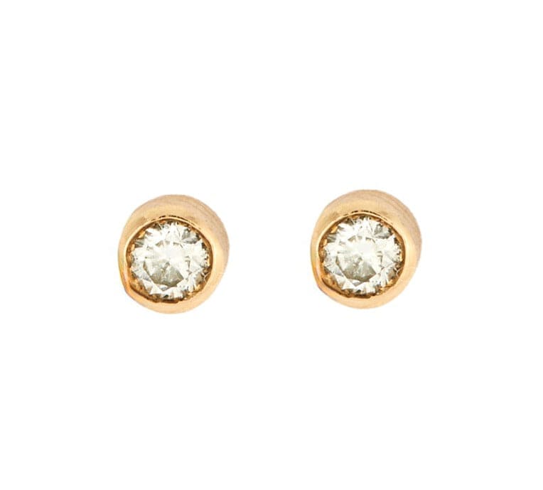 Boucles d'oreilles Boucles d'oreilles Clous or jaune et diamants 58 Facettes DV0651-1