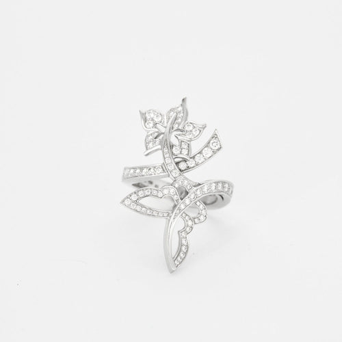 Bague 51 VAN CLEEF & ARPELS - Bague Flying Butterfly or gris diamants 58 Facettes DV3419-7