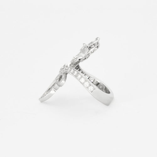 Bague 51 VAN CLEEF & ARPELS - Bague Flying Butterfly or gris diamants 58 Facettes DV3419-7