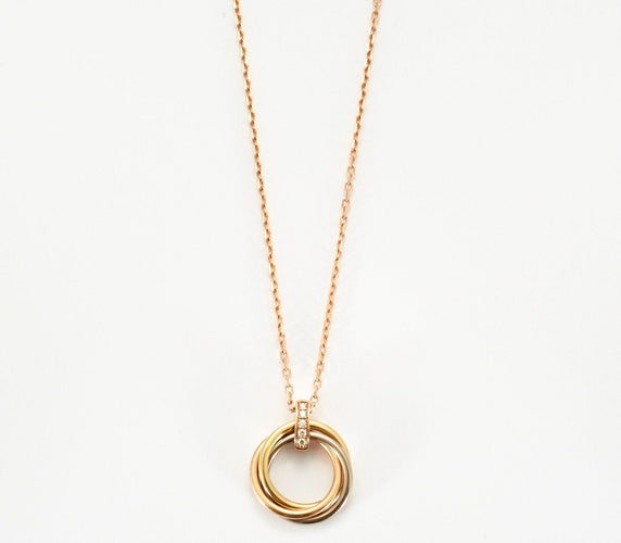 Collier CARTIER - Collier Trinity trois ors et diamants 58 Facettes DV3615-1