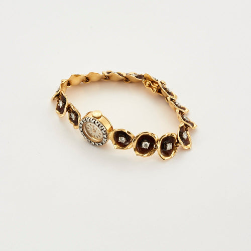 Montre PATEK PHILIPPE - Montre bracelet or jaune, émaux et diamants 58 Facettes DV0590-2