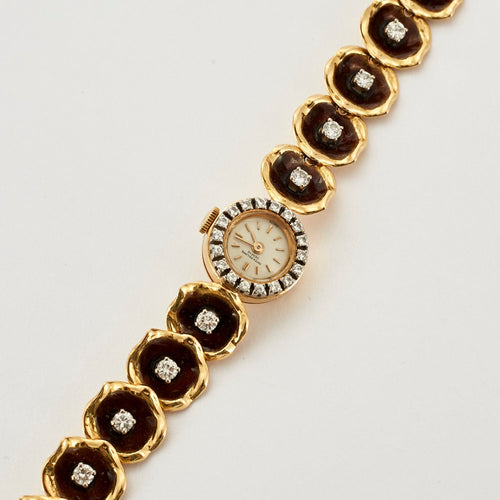 Montre PATEK PHILIPPE - Montre bracelet or jaune, émaux et diamants 58 Facettes DV0590-2