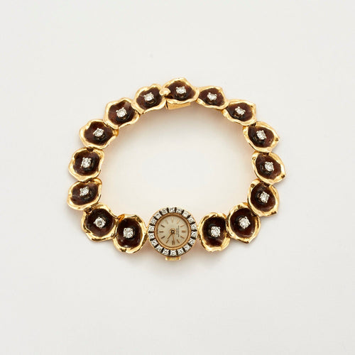 Montre PATEK PHILIPPE - Montre bracelet or jaune, émaux et diamants 58 Facettes DV0590-2