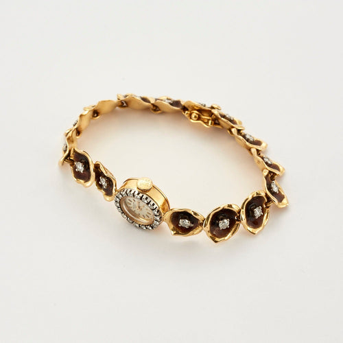 Montre PATEK PHILIPPE - Montre bracelet or jaune, émaux et diamants 58 Facettes DV0590-2