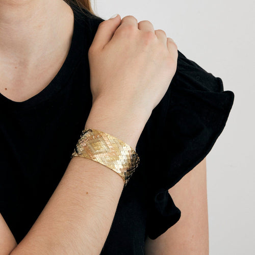 Bracelet Bracelet articulé trois tons d'or 58 Facettes DV0086-3