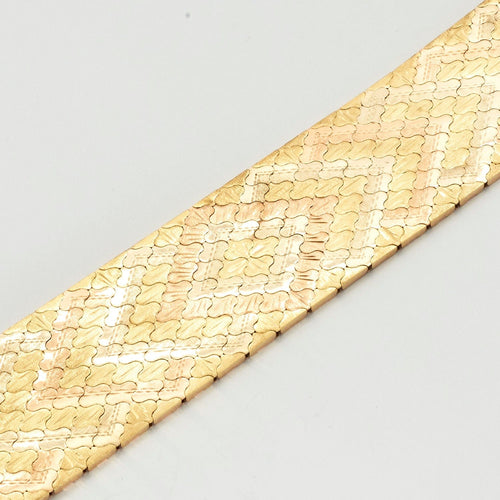 Bracelet Bracelet articulé trois tons d'or 58 Facettes DV0086-3