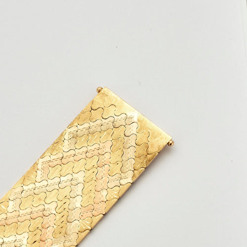 Bracelet Bracelet articulé trois tons d'or 58 Facettes DV0086-3