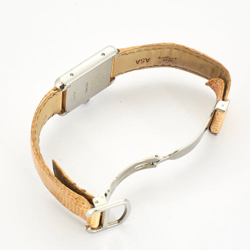 Montre CARTIER - Montre Tank Solo acier et cuir 58 Facettes DV3419-20