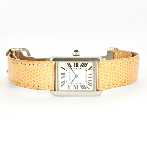 Montre CARTIER - Montre Tank Solo acier et cuir 58 Facettes DV3419-20