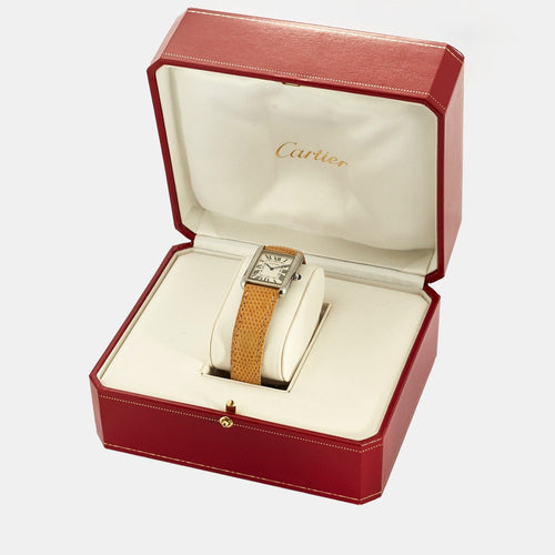 Montre CARTIER - Montre Tank Solo acier et cuir 58 Facettes DV3419-20