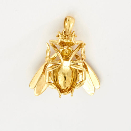 Pendentif Pendentif Guêpe en or jaune 58 Facettes DV0598-8