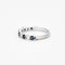 Bague 50 Demi-alliance en or gris saphir et diamants 58 Facettes DV0658-2-50-5