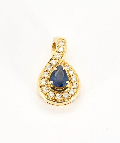 Pendentif Pendentif or jaune saphir et diamants 58 Facettes DV2004-6