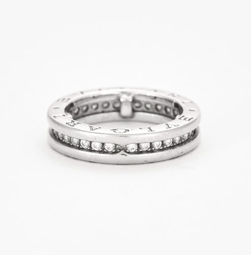 Bague 49 BULGARI - Bague B.ZERO 1 or gris et diamants 58 Facettes DV3643-4
