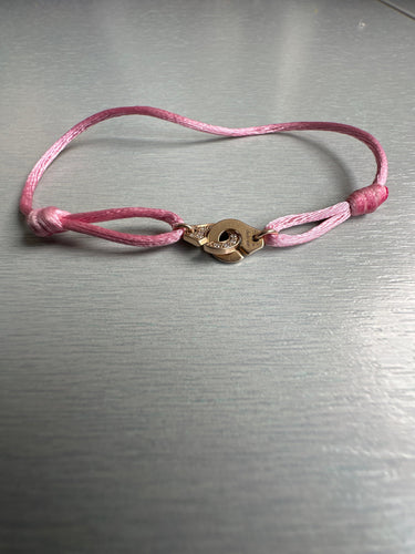 Bracelet DINH VAN - Bracelet Menottes or rose et diamants 58 Facettes DV3894-1