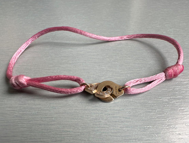 Bracelet DINH VAN - Bracelet Menottes or rose et diamants 58 Facettes DV3894-1