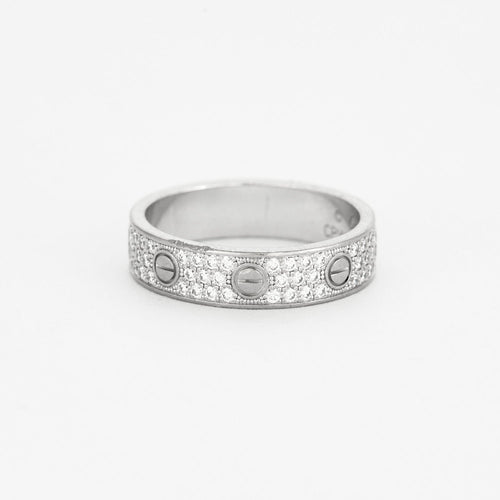 Bague 53 CARTIER- Bague Love or gris et diamants 58 Facettes DV3922-1