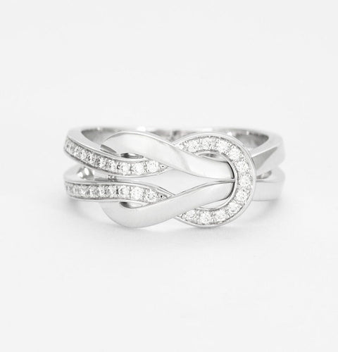 Bague 54 FRED - Bague Chance infinie or blanc diamants 58 Facettes DV3743-1