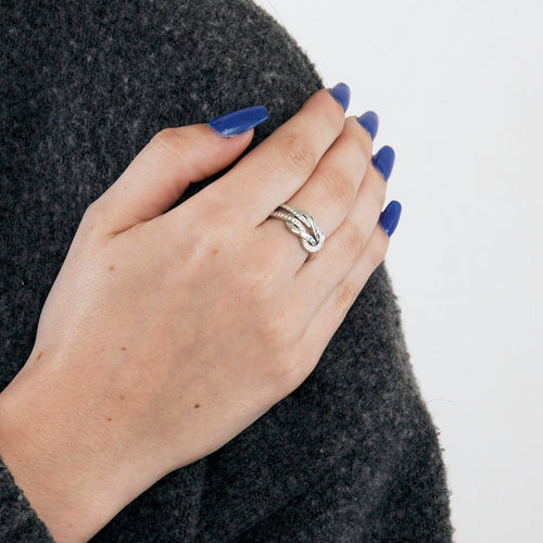 Bague 54 FRED - Bague Chance infinie or blanc diamants 58 Facettes DV3743-1