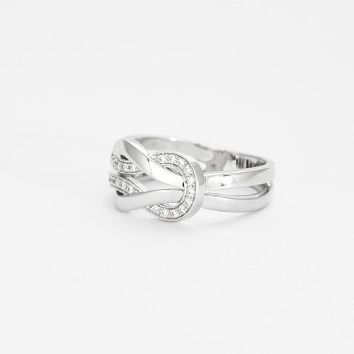 Bague 54 FRED - Bague Chance infinie or blanc diamants 58 Facettes DV3743-1