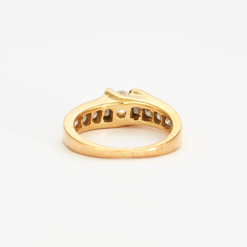 Bague 46 Bague en or jaune et diamants 58 Facettes DV3718-1