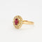 Bague 52 Bague Pompadour or jaune rubis et diamants 58 Facettes DV2004-8