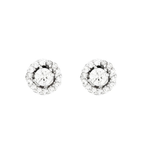 Boucles d'oreilles Boucles d'oreilles en or gris et diamants 58 Facettes DV0661-1