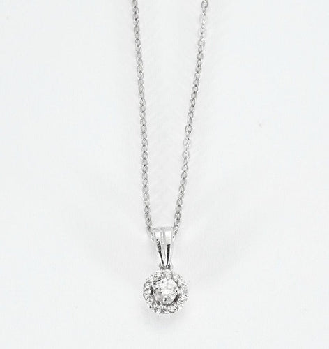 Collier Collier avec pendentif en or gris et diamants 58 Facettes DV0661-2