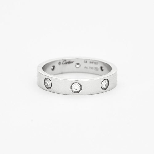 Bague CARTIER - Alliance Love en or gris et diamants 58 Facettes DV0379-13