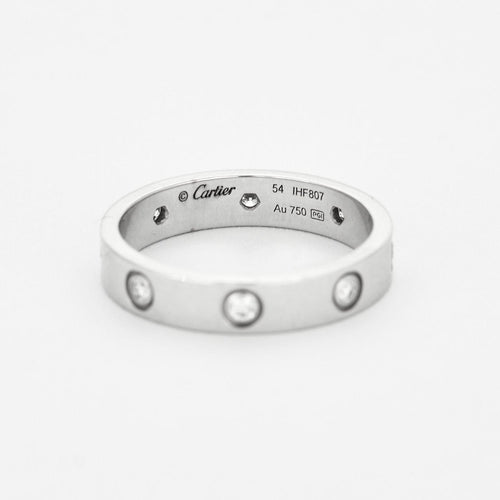 Bague CARTIER - Alliance Love en or gris et diamants 58 Facettes DV0379-13