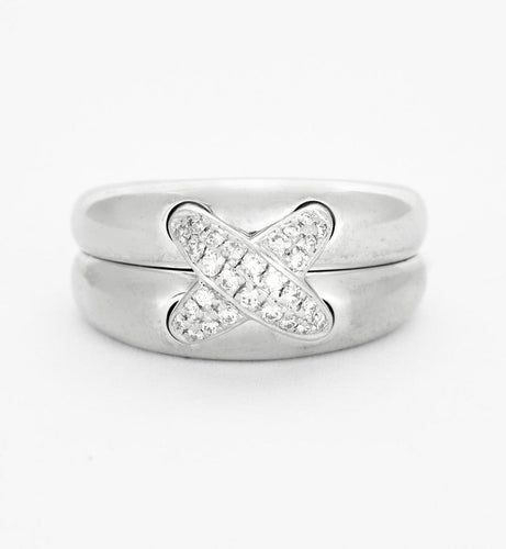 Bague 54 CHAUMET - Bague Liens or gris et diamants 58 Facettes DV0379-11