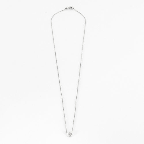 Collier Collier en or gris et petits diamants 58 Facettes DV3616-2