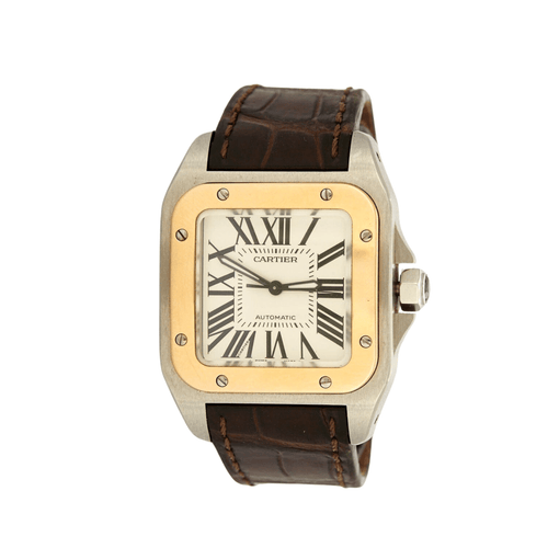 Montre CARTIER - Montre modèle Santos 100 or jaune 58 Facettes DV0654-1