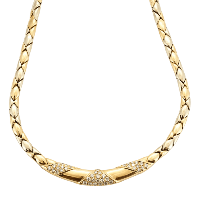 Collier Cartier - Collier Rumba - or jaune et gris, diamants 58 Facettes DV0598-1