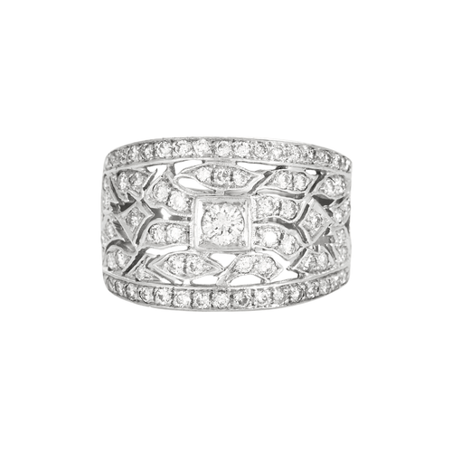 Bague Bague Bandeau en or gris et diamant 58 Facettes DV2800-11