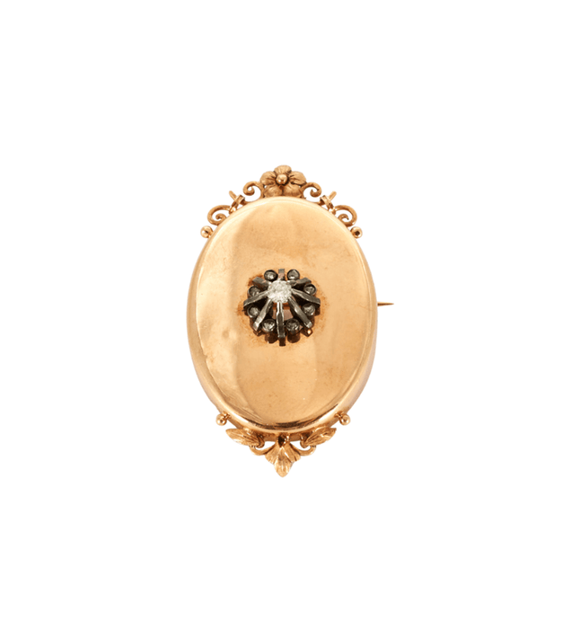 Broche Broche en or rose et diamant de taille ancienne 58 Facettes DV3152-1