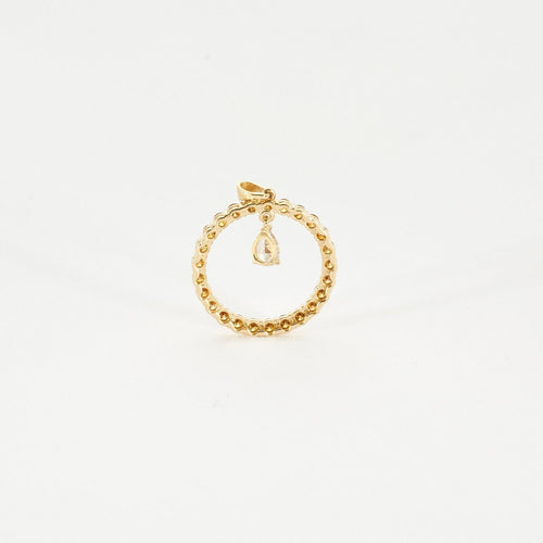 Pendentif Pendentif cercle or jaune et diamants de couleurs 58 Facettes DV2800-10